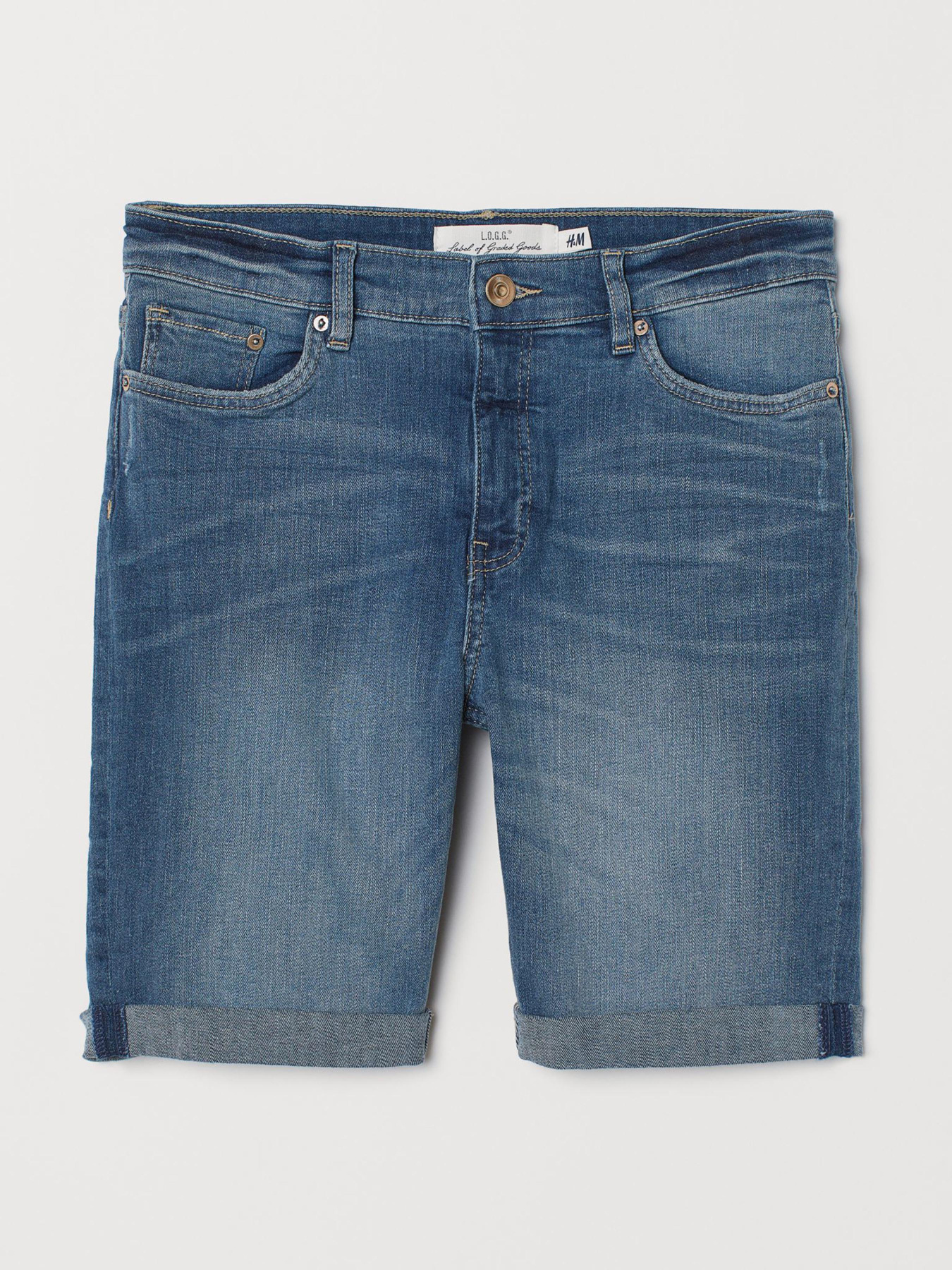 Джинсовые шорты H&M модель 5125085log_Голубой Фото