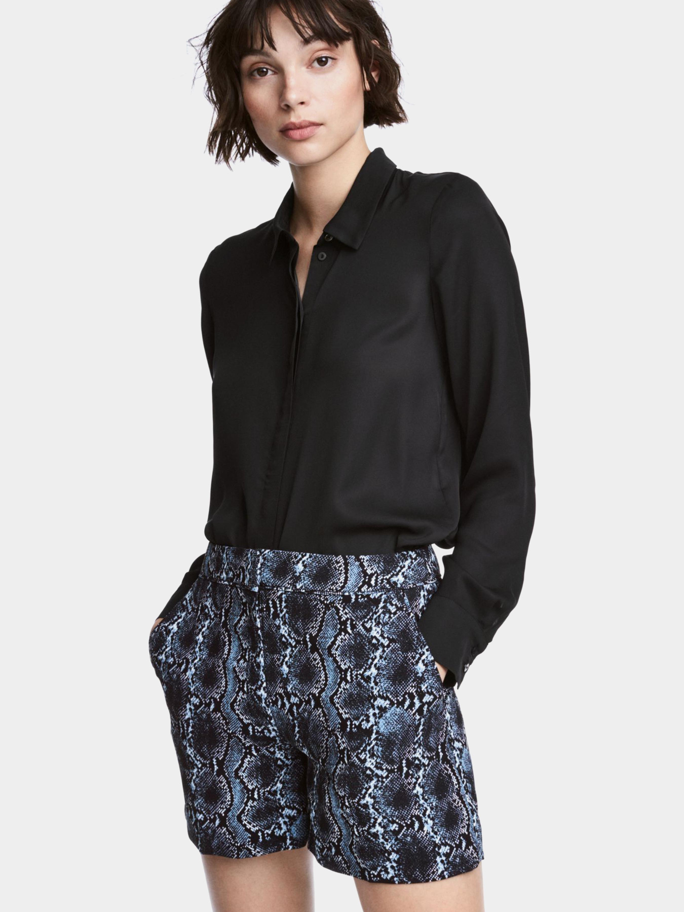 Повседневные шорты H&M модель 5267516dlog_Комбинированный Фото