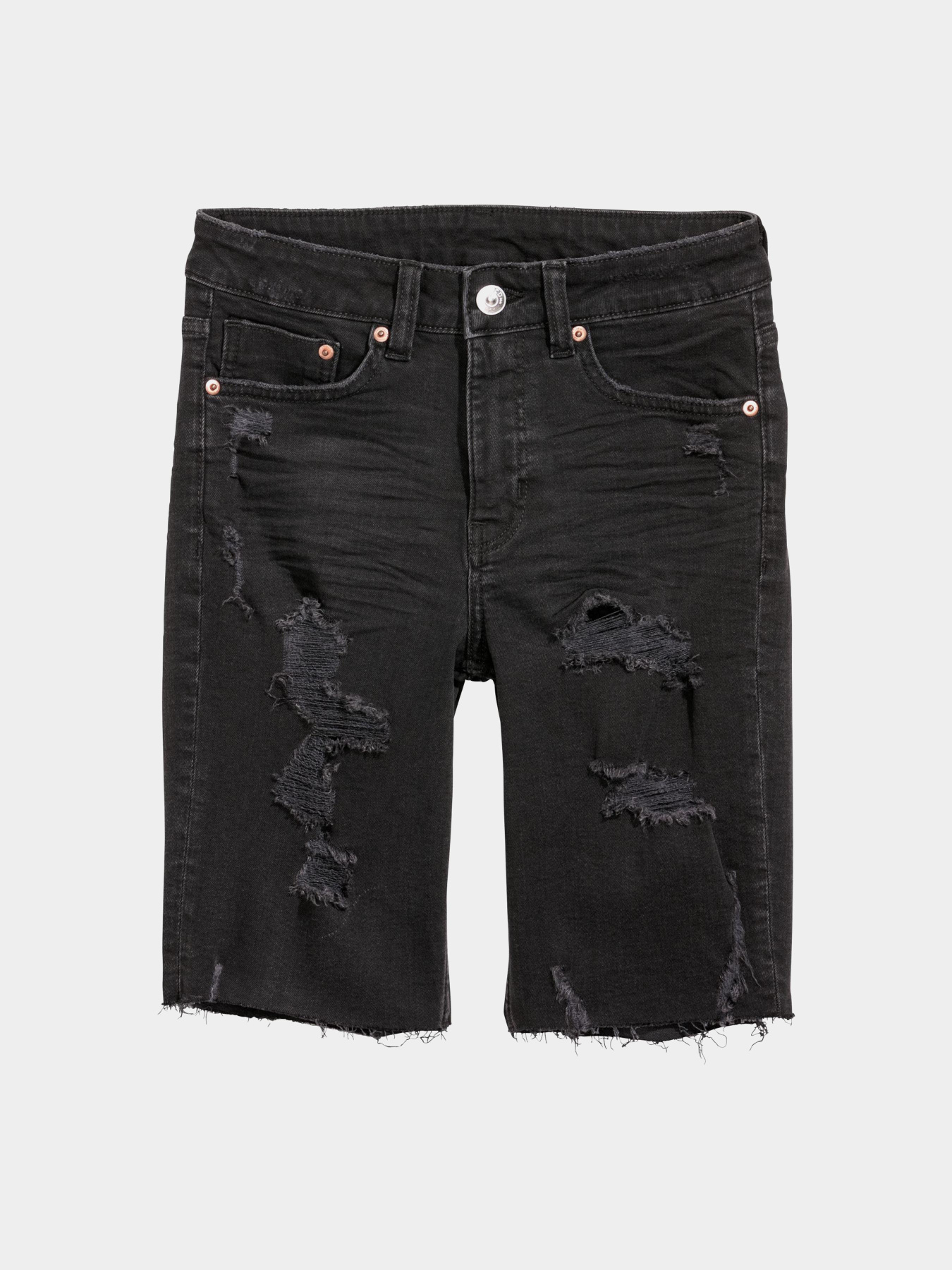 Шорти джинсові H&M модель 5956867dlog_Черный вымытый Фото