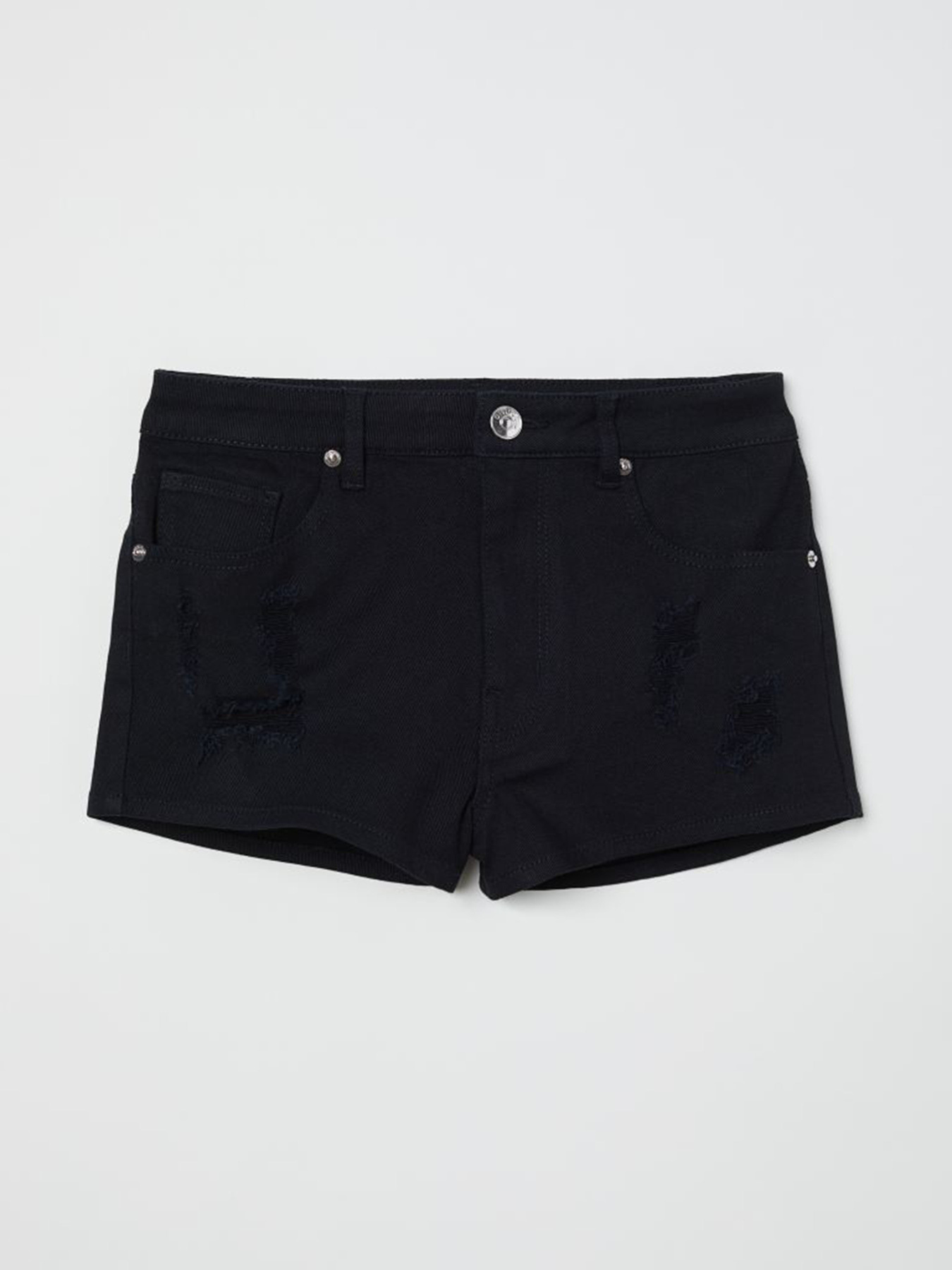 Шорты джинсовые H&M модель 6176458dlog_Черный Фото