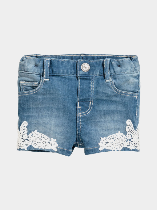 Шорты джинсовые H&M модель 4603300abr_Светло-синий Фото