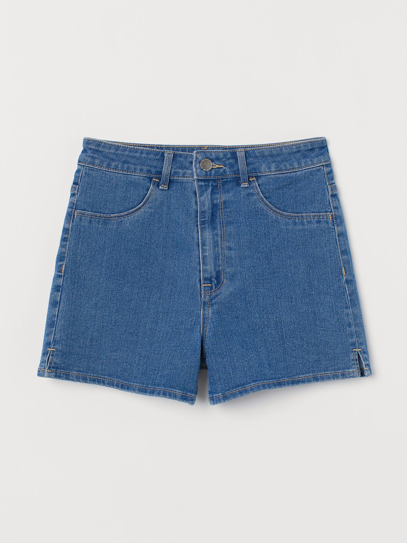 Джинсовые шорты H&M модель 7118233ral_Светло-синий Фото