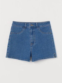 Джинсовые шорты H&M модель 7118233ral_Светло-синий Фото