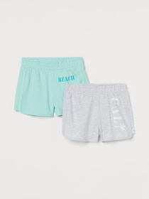 Набор шорт H&M модель 9366363kwer_Серо-зеленый Фото