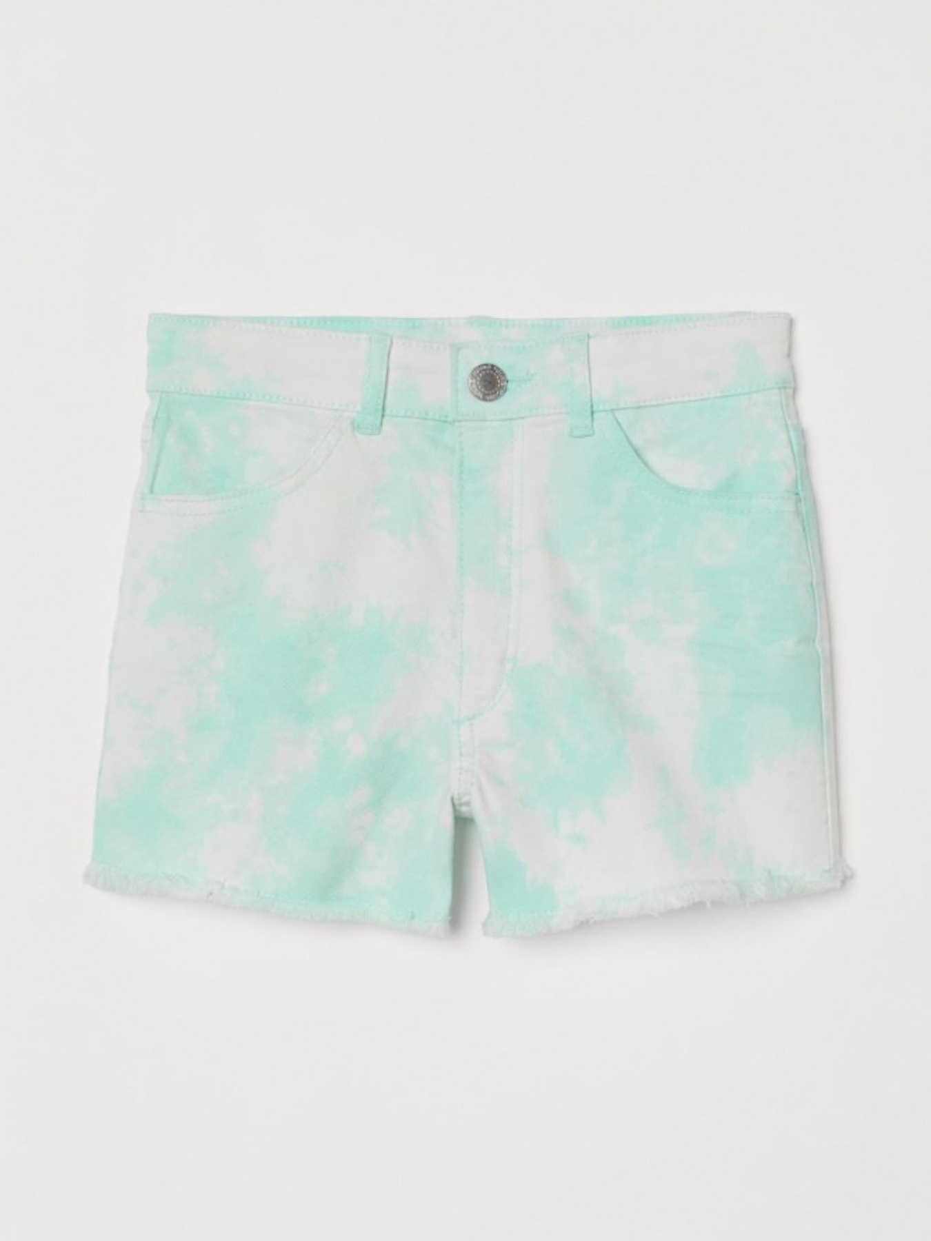 Шорты джинсовые H&M модель 9283863kwer_Бирюзовый Фото