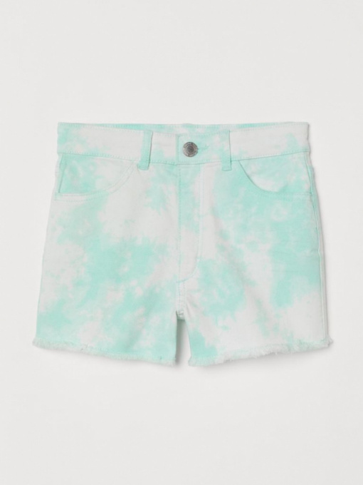 Шорти джинсові H&M модель 9283863kwer_Бирюзовый Фото