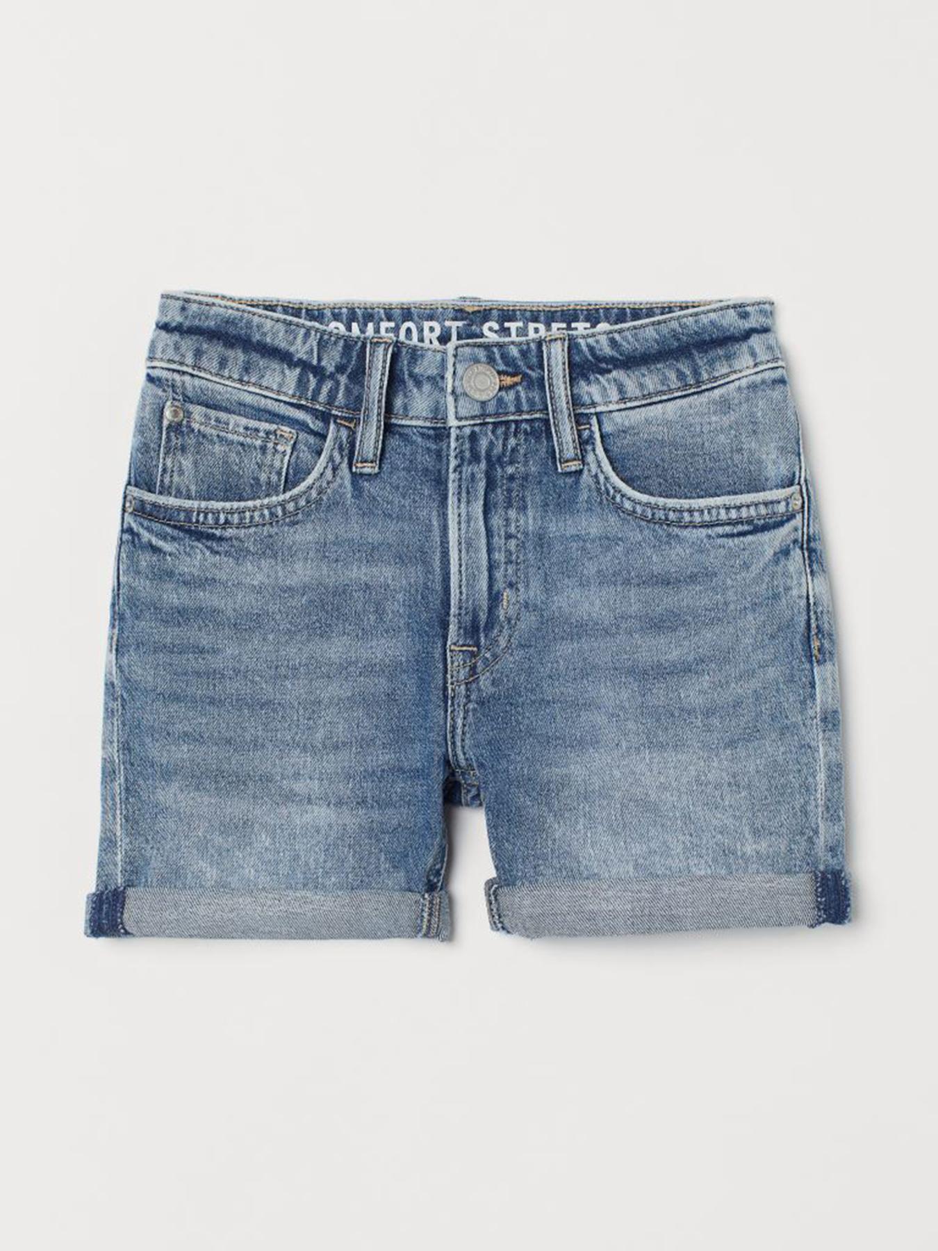 Джинсовые шорты H&M модель 8330063arl_Синий вымытый Фото