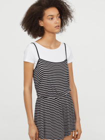 Комбинезон H&M модель PS6560177RP4_черно-белый в полоску Фото