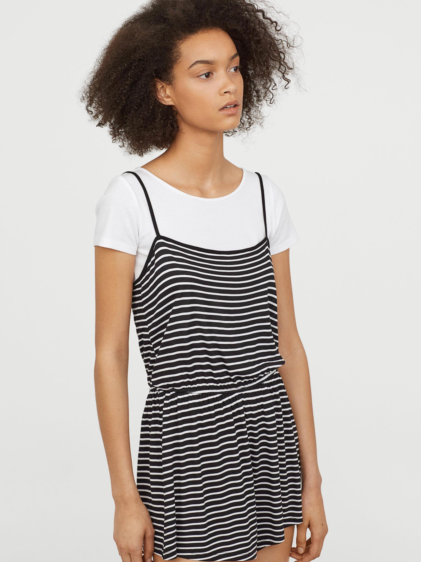 Комбинезон H&M модель PS6560177RP4_черно-белый в полоску Фото