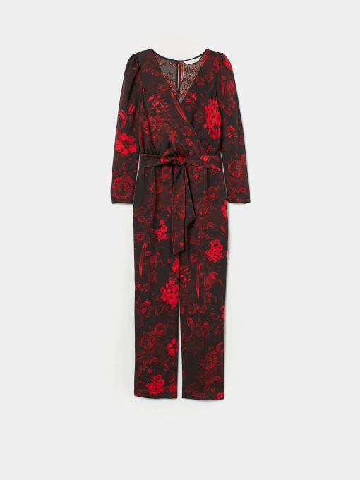 Комбінезон H&M модель 7960460sm_черный красные цветы Фото