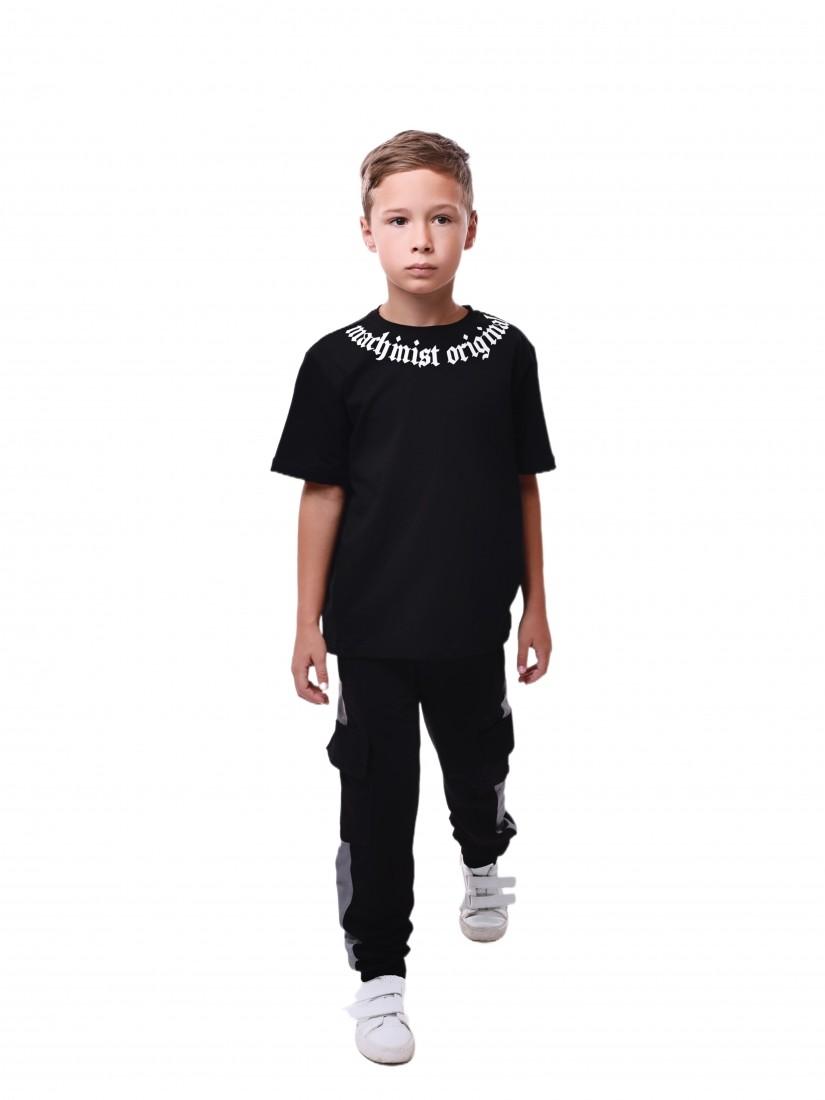 Дитячі Спортивні штани STREAM  (689535) колір чорний, матеріал віскоза/поліестер