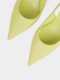 Женские туфли слингбеки MIRATON кожаные салатовые модель 203-24103-21-3 Женские туфли слингбеки MIRATON кожаные салатовые модель 203-24103-21-3 Фото