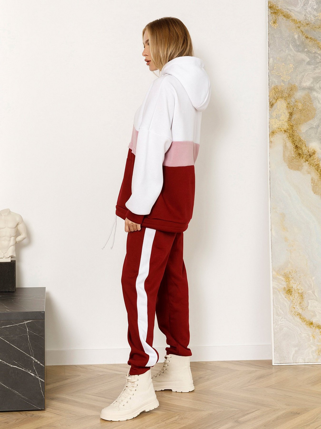 Спортивний костюм ISSA Plus модель SA-357_burgundy Фото