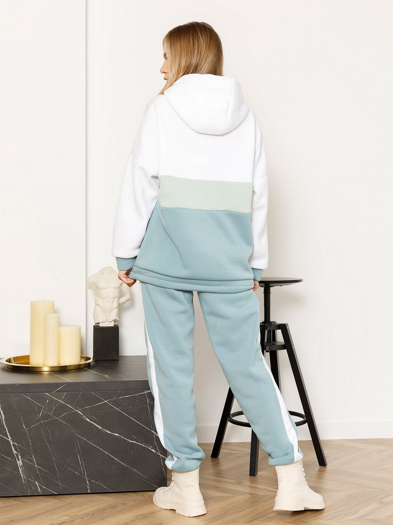 Повседневный костюм ISSA Plus модель SA-357_green Повседневный костюм ISSA Plus модель SA-357_green Фото