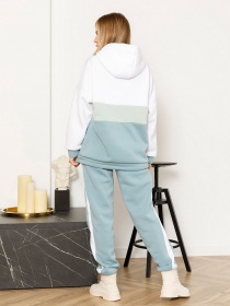 Повседневный костюм ISSA Plus модель SA-357_green Повседневный костюм ISSA Plus модель SA-357_green Фото