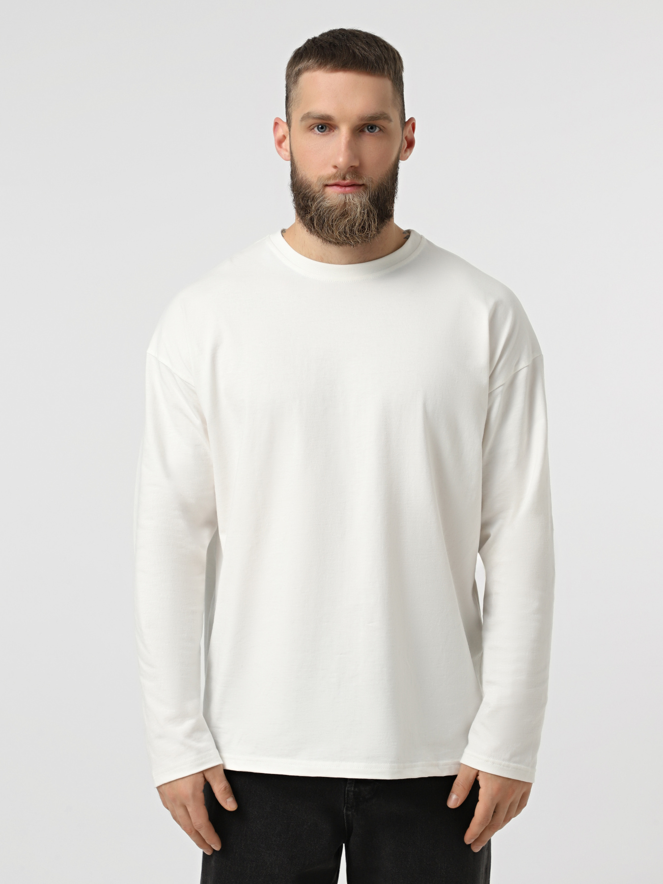 Набір лонгслівів Ейсік Оверсайз модель LonhslivMolochnyinabir Фото