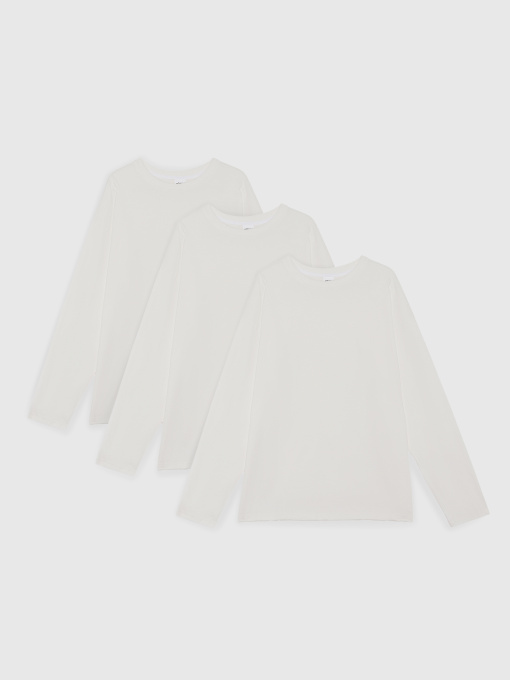 Набір лонгслівів Ейсік Оверсайз модель LonhslivMolochnyinabir Фото