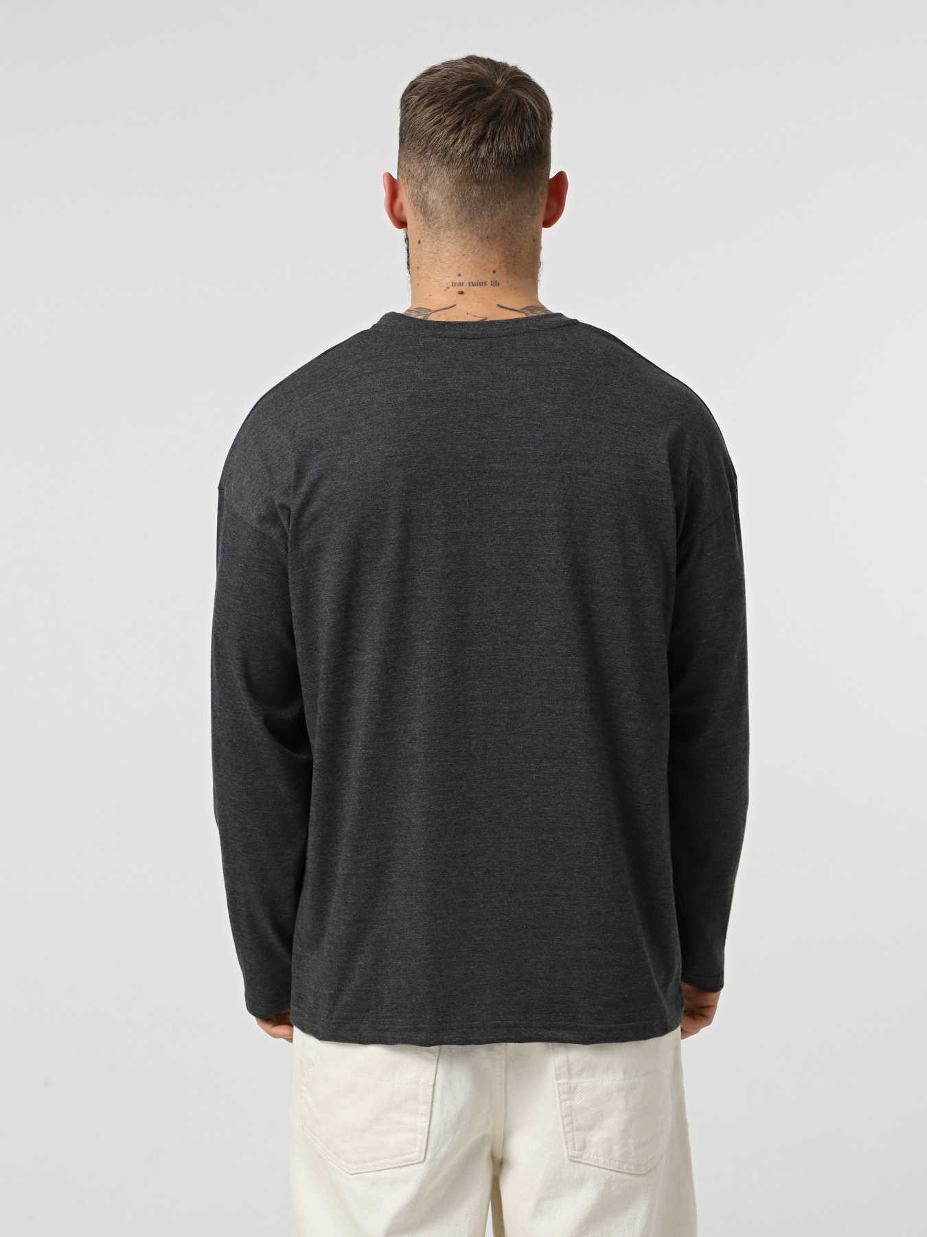 Набір лонгслівів Ейсік Оверсайз модель LonhslivMelangnabir3 Фото