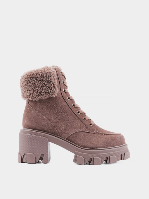 Женские ботинки велюровые коричневые модель JR896-10 Фото