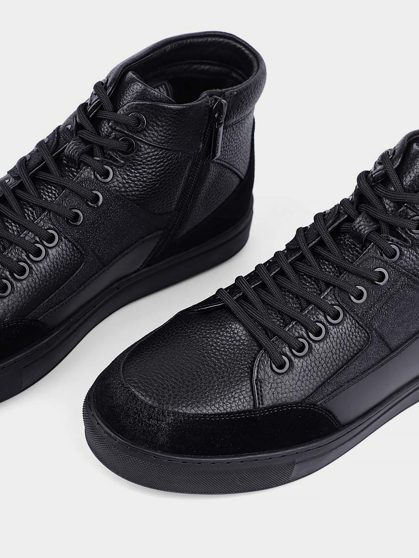 Мужские ботинки кожаные черные модель 8786X-18-XJ1/G11/X12/S1M Фото