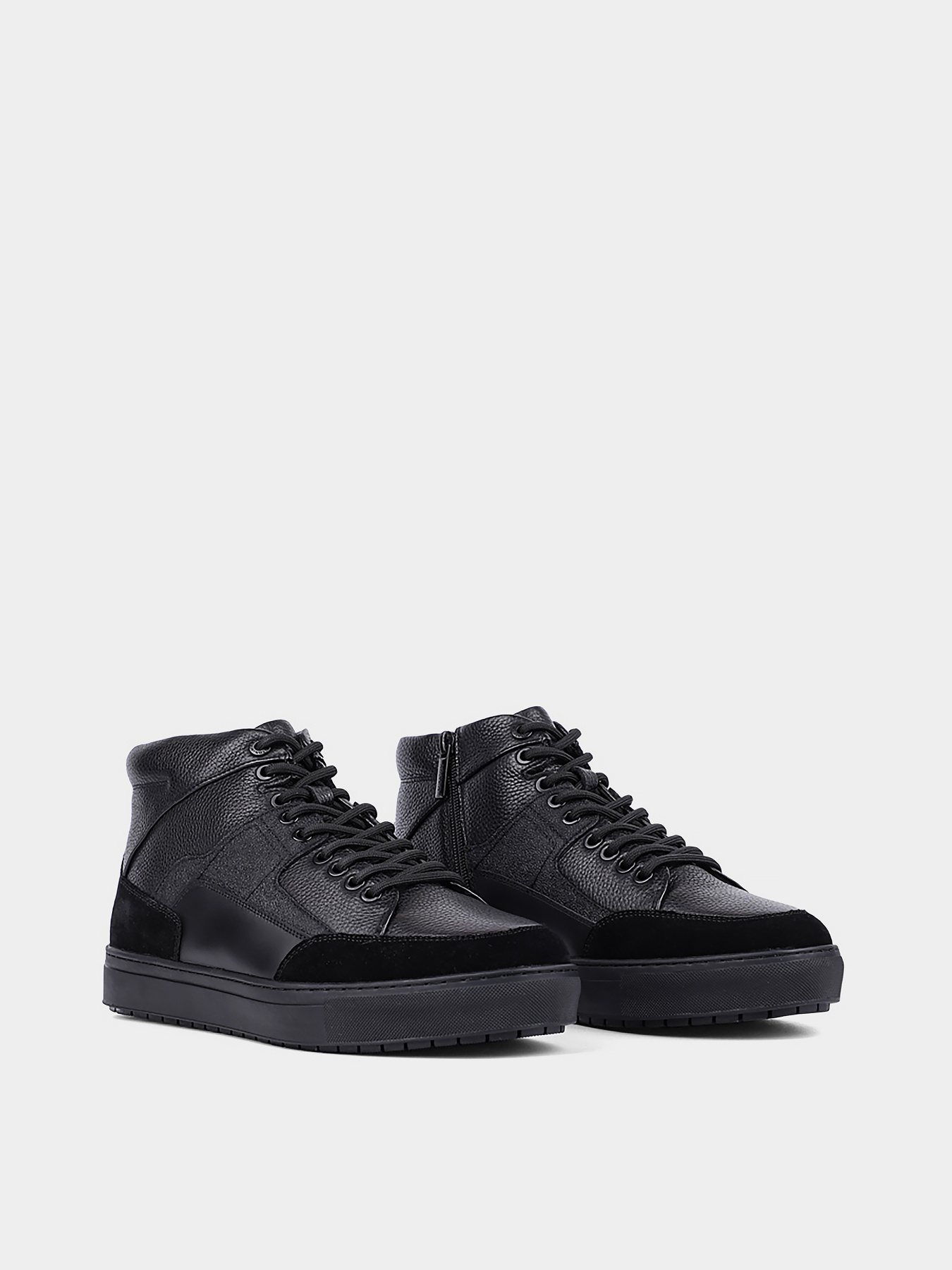 Мужские ботинки кожаные черные модель 8786X-18-XJ1/G11/X12/S1M Фото