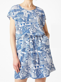 Сарафан Monki модель 5064436RP7_белый синий узор Фото