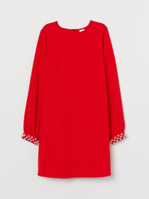 Платье мини H&M модель 8307701sdm_Красный Платье мини H&M модель 8307701sdm_Красный Фото