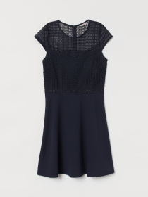 Платье миди H&M модель 7194840sm_Темно-синий Фото