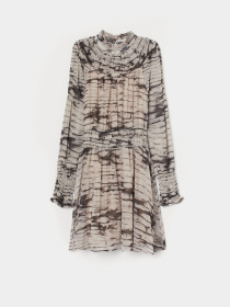 Платье мини H&M модель 8054400RP8_бежево-серый с рисунком Фото