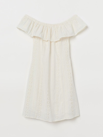 Платье мини H&M модель 7262269bar_Молочный Фото