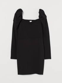 Платье мини H&M модель 8396730RP7_Черный Фото