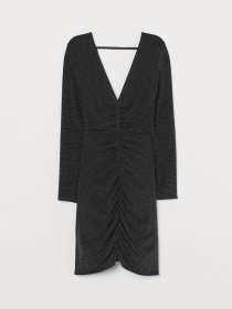 Платье мини H&M модель 7655100sm_Черный Фото