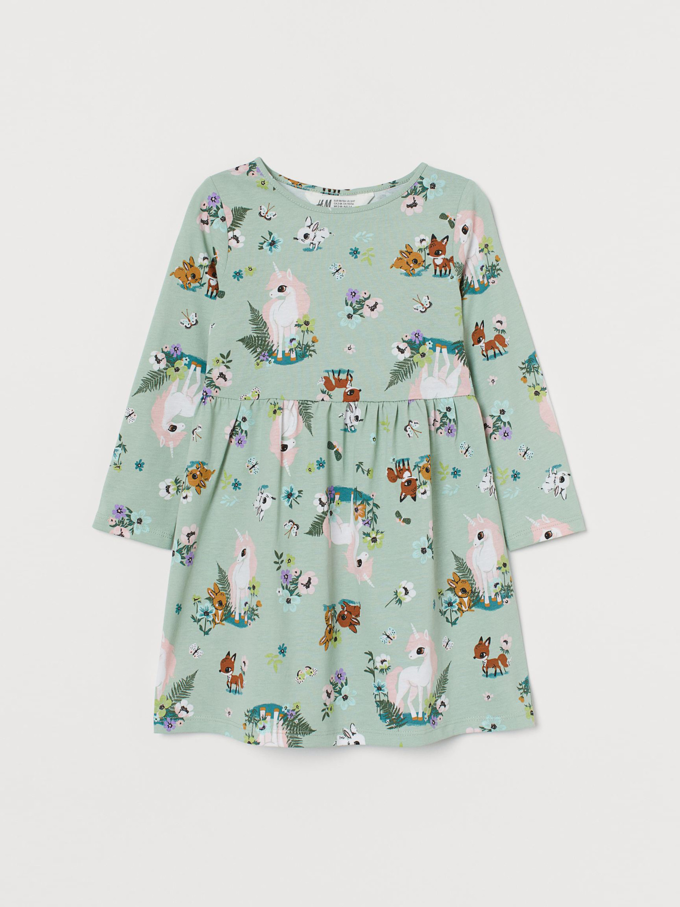 Платье миди H&M модель 9290763arl_Светло-зеленый Фото