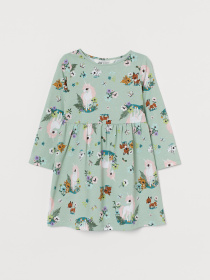 Платье миди H&M модель 9290763arl_Светло-зеленый Фото