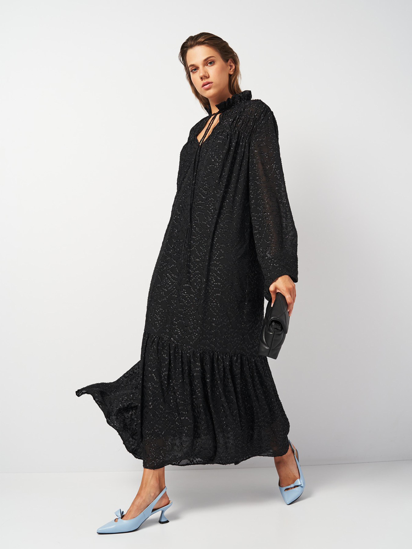 Платье макси H&M модель 1049313ral_Черный Фото