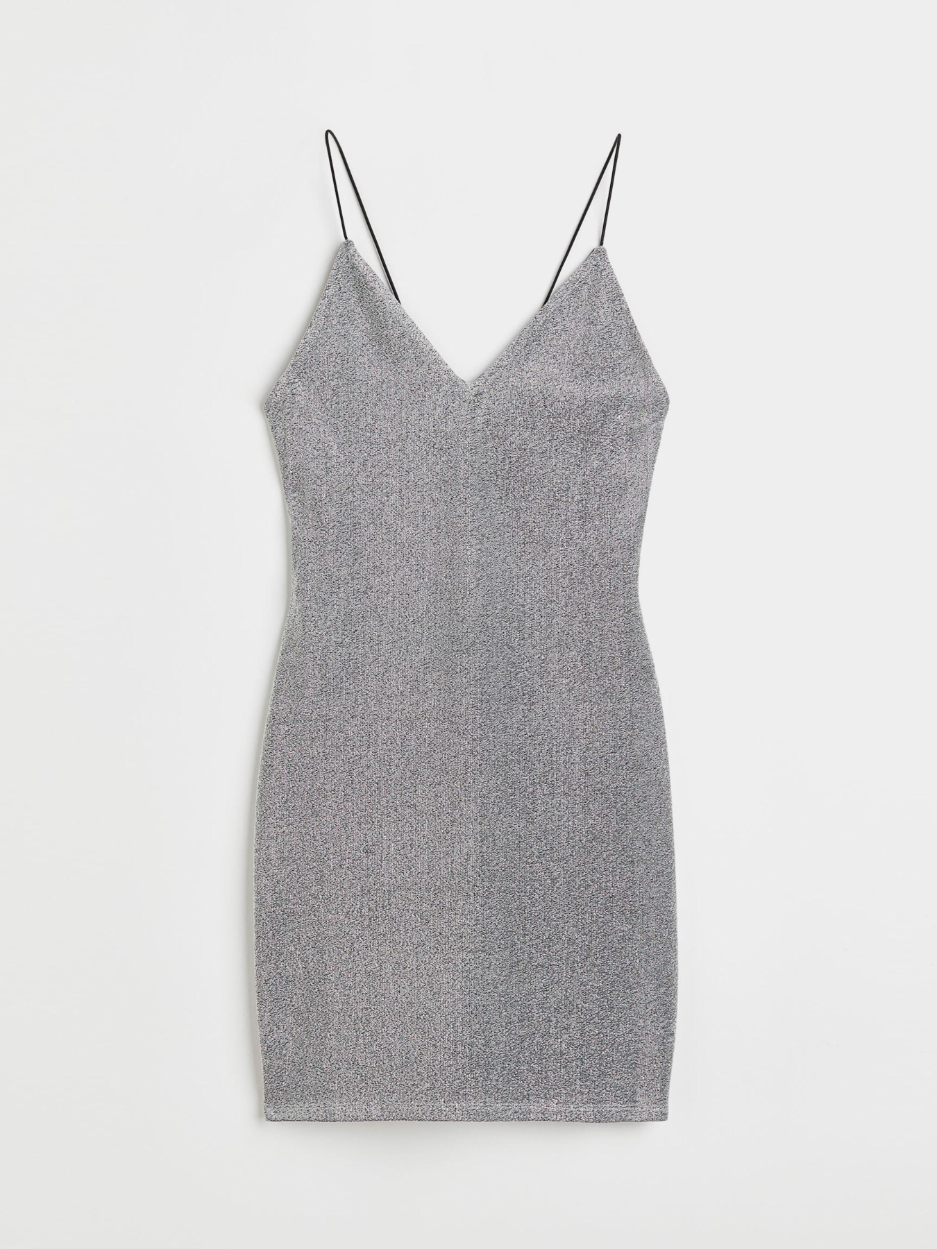 Платье мини H&M модель 1090752arl_Серебристый Фото