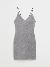 Платье мини H&M модель 1090752arl_Серебристый Фото
