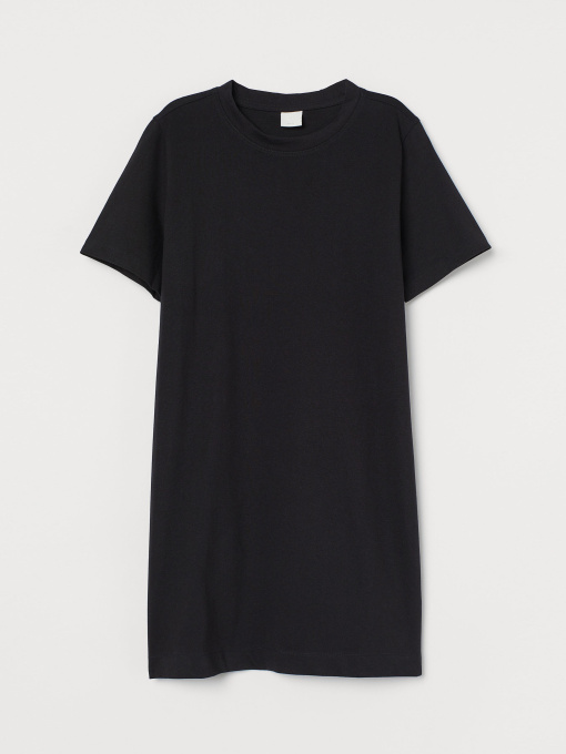 Платье-футболка H&M модель 8414343wer_Черный Фото