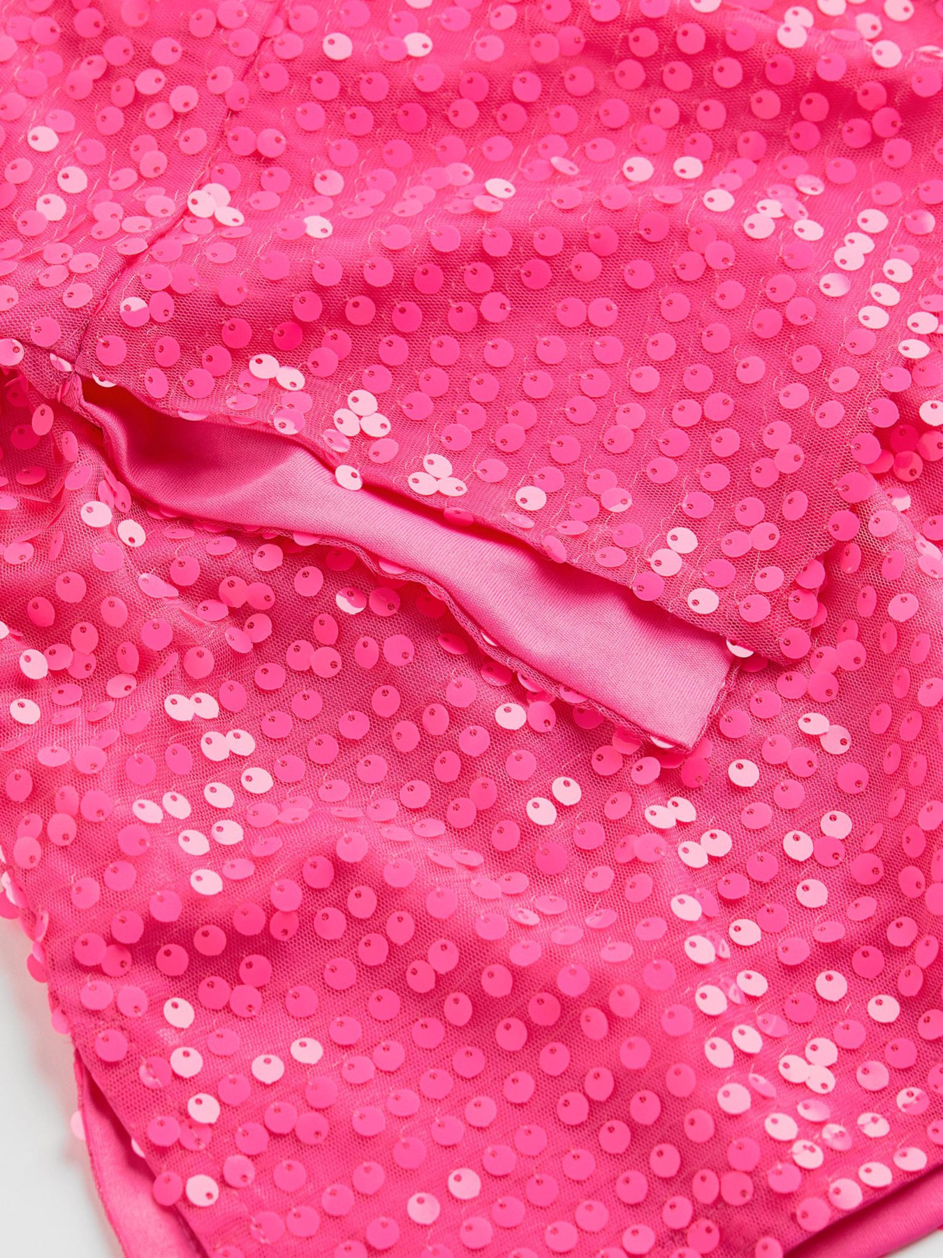 Платье мини H&M модель 1125014wer_Ярко-розовый Фото