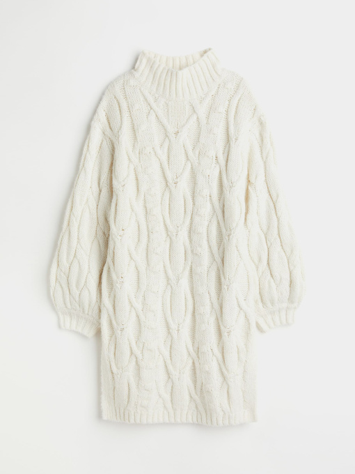 Платье мини H&M модель 10415124wer_Молочный Фото