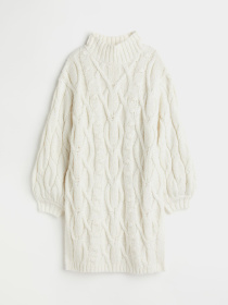 Платье мини H&M модель 10415124wer_Молочный Фото