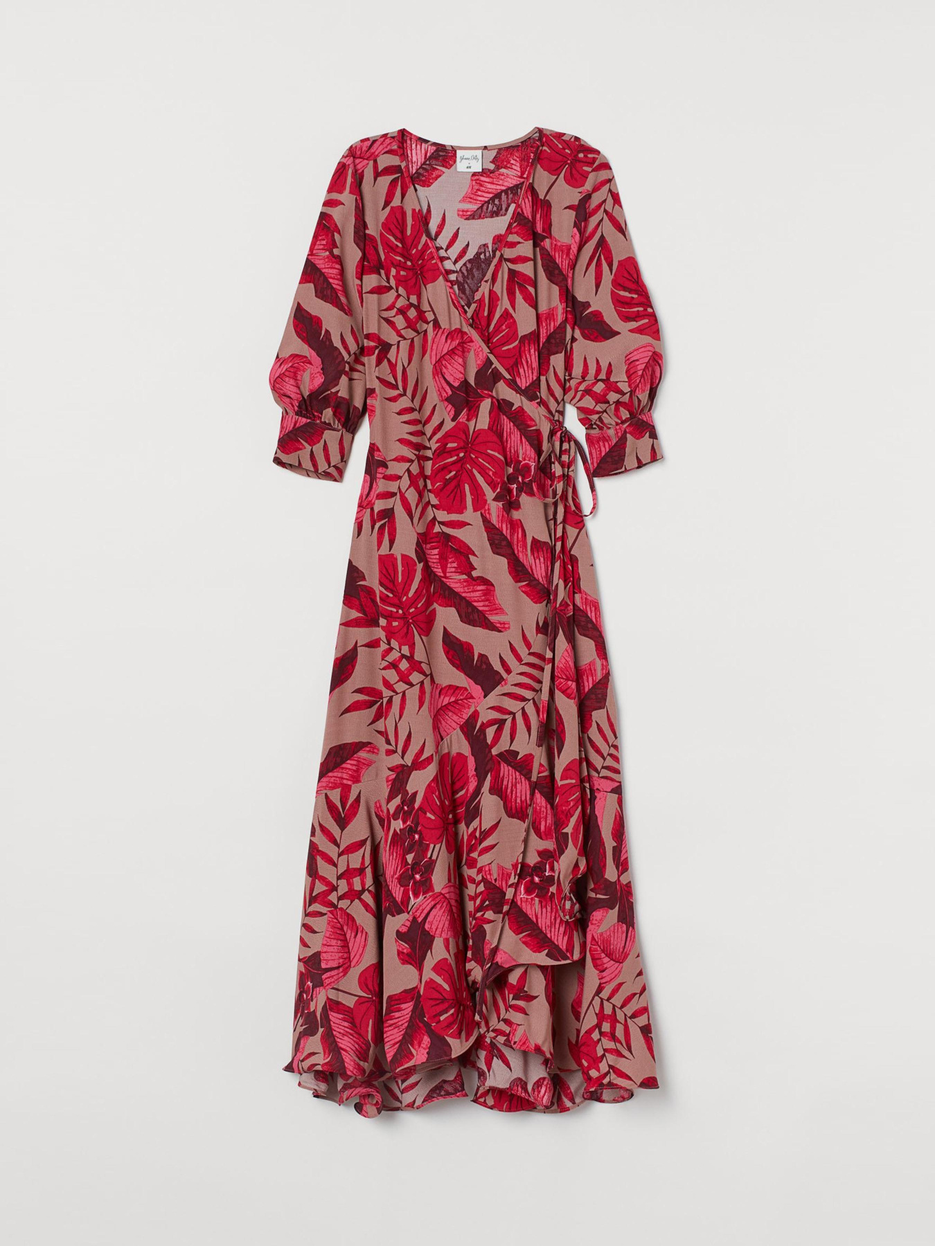 Платье макси H&M модель 8563841wer_Серо-розовый Платье макси H&M модель 8563841wer_Серо-розовый Фото