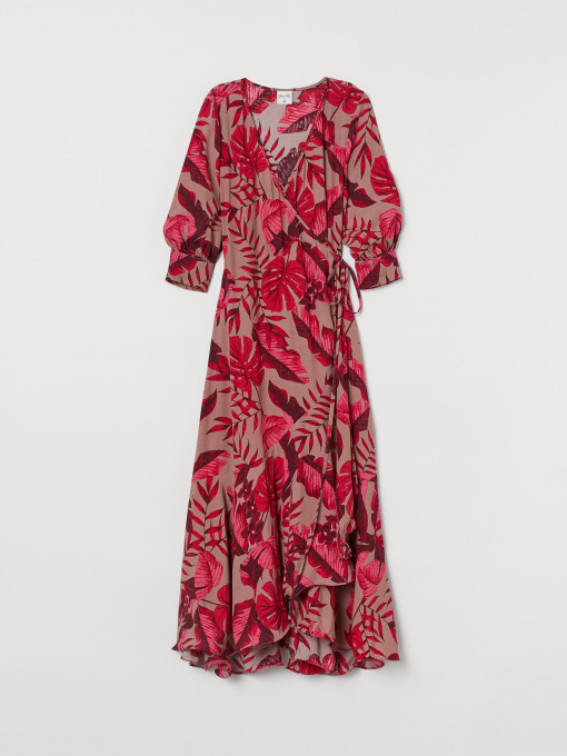 Сукня максі H&M модель 8563841wer_Серо-розовый Фото