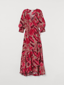 Платье макси H&M модель 8563841wer_Серо-розовый Платье макси H&M модель 8563841wer_Серо-розовый Фото