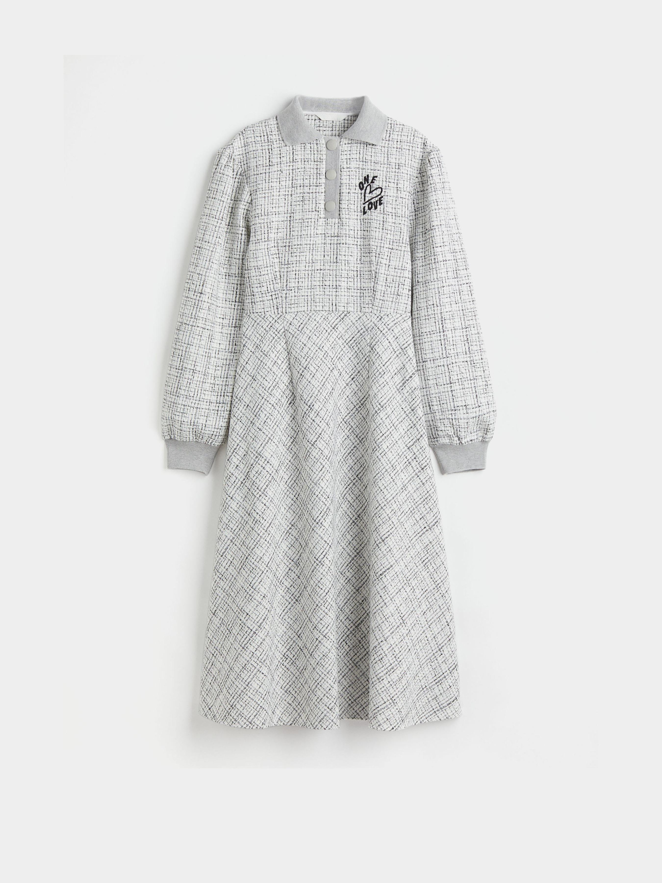 Платье миди H&M модель 1044832ral_Бело-черный Платье миди H&M модель 1044832ral_Бело-черный Фото