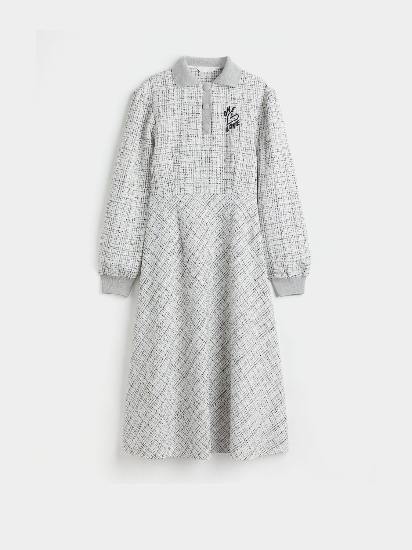 Платье миди H&M модель 1044832ral_Бело-черный Платье миди H&M модель 1044832ral_Бело-черный Фото