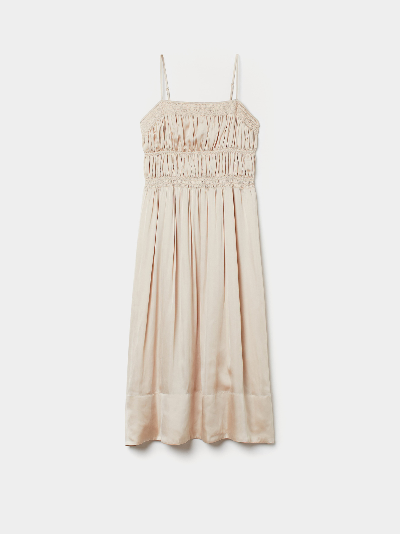 Платье миди H&M модель 9852043ral_Светло-бежевый Фото