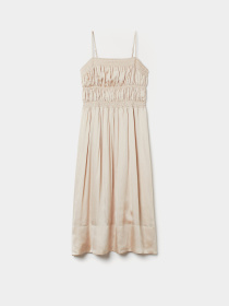 Платье миди H&M модель 9852043ral_Светло-бежевый Фото