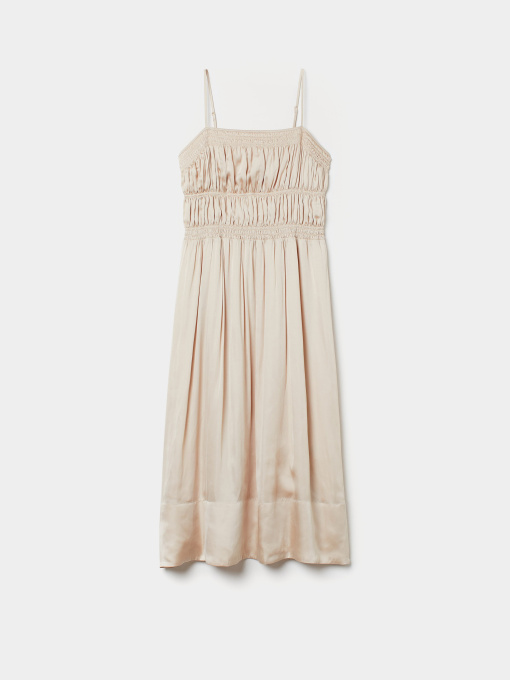 Платье миди H&M модель 9852043ral_Светло-бежевый Фото