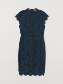 Платье миди H&M модель 7703361wer_Темно-синий Фото